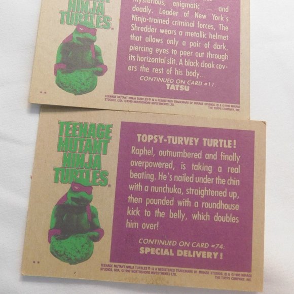 Teenage Mutant Ninja Turtles Motion Pictures Cards 1990 Vintage Lot of 4 - Picture 5 of 6